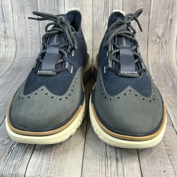 Cole Haan 5.ZEROGRAND Wingtip Oxford Shoes Men's 9W Light Navy C36507 NWOB - Picture 6 of 11